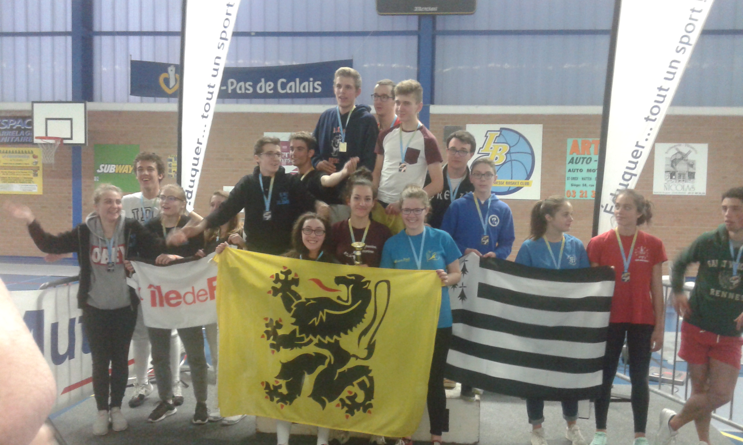 Mathilde championne de France équipe lycée