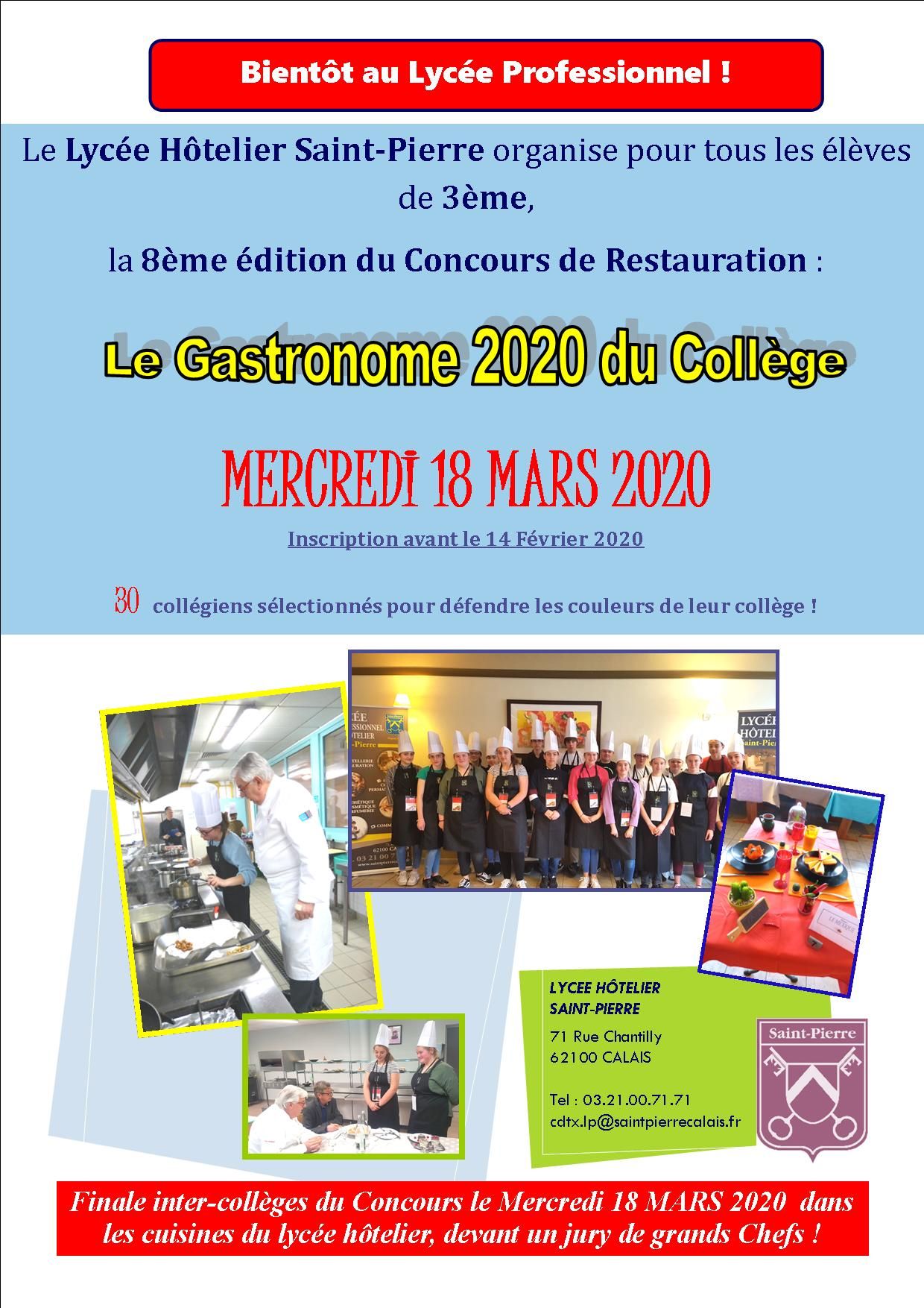 concours gastronome AFFICHE 2020