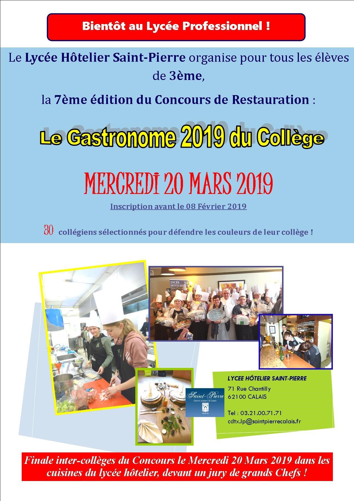 concours gastronome AFFICHE 2019